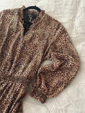 1. State Brown Leopard-Print High-Low Maxi Dress